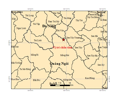 Two earthquakes recorded in Quang Ngai on May Day